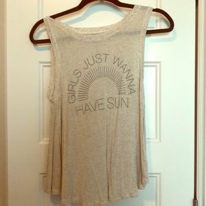 Tan American Eagle soft and sexy Tank